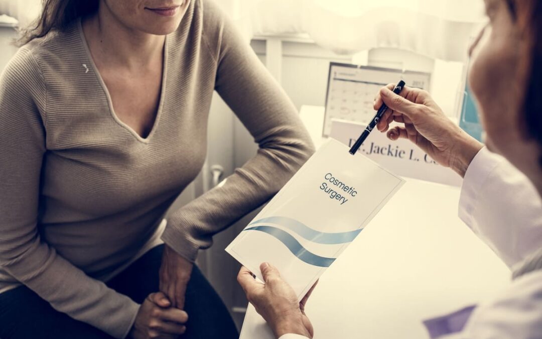 woman reviewing papers