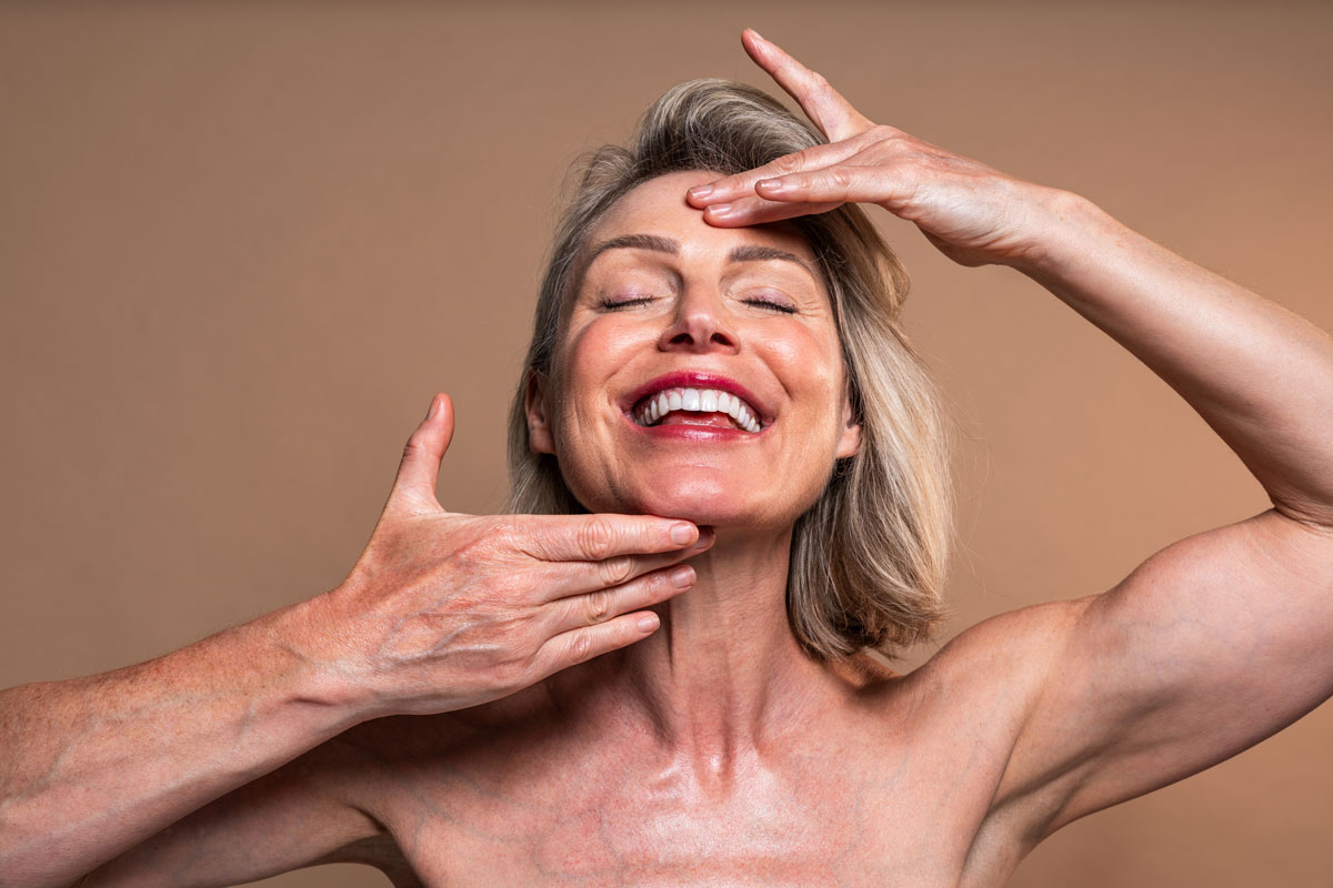 women received and happy about a facelift and neck lift