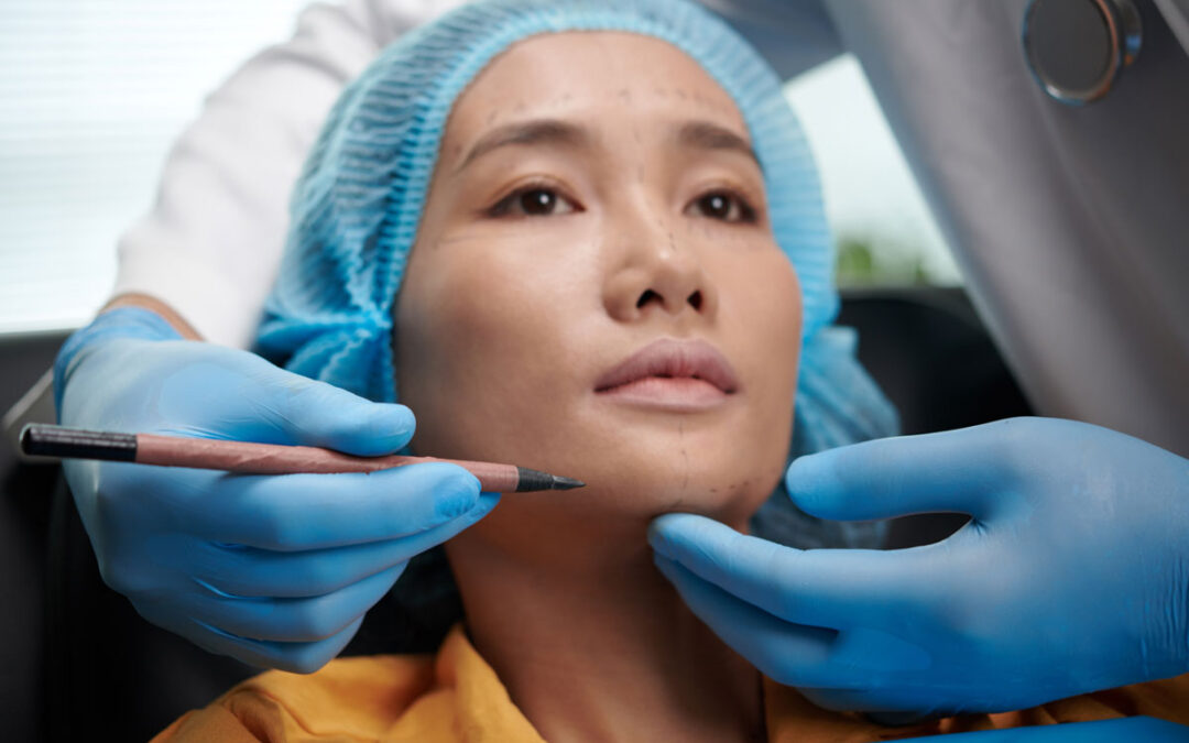women having someone look at face post facial rejuvenation